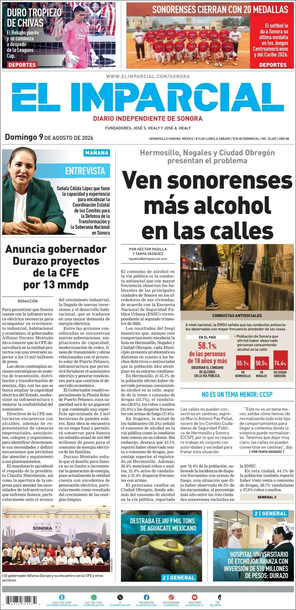 Portada de El Imparcial