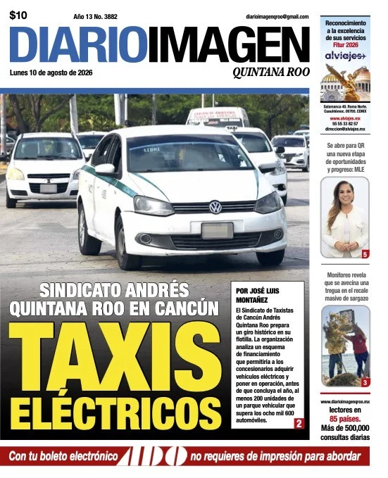 Portada de Diario Imagen Quintana Roo del lunes, 10 de agosto de 2026