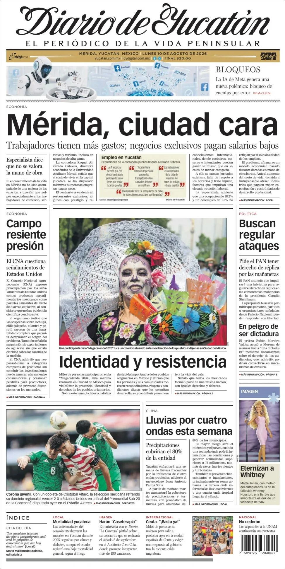 Portada de Diario de Yucatán