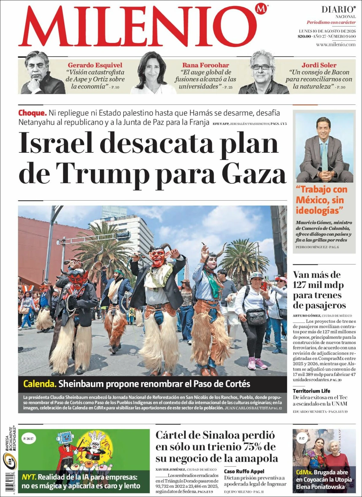 Portada de Milenio
