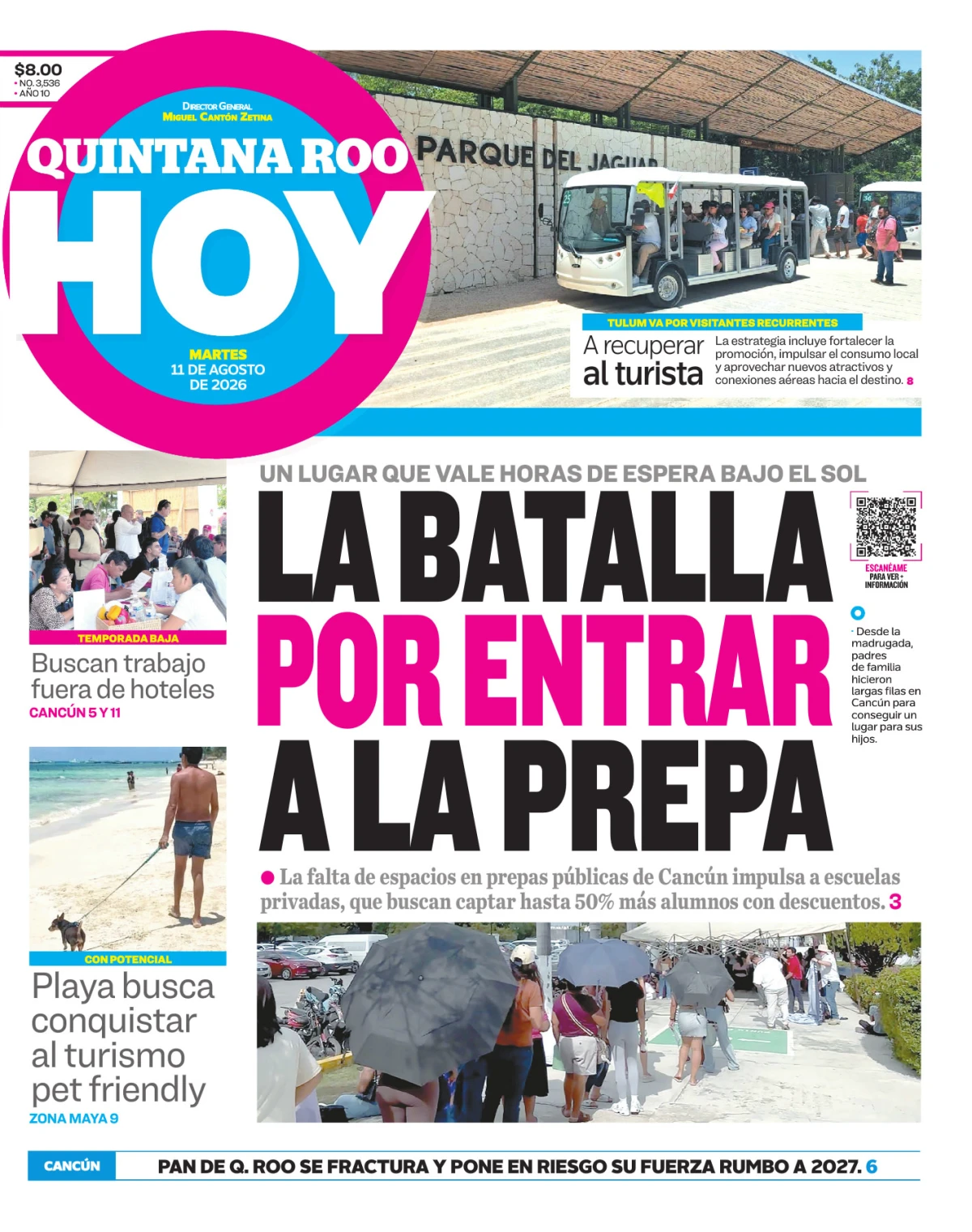 Portada de Quintana Roo Hoy (portada)