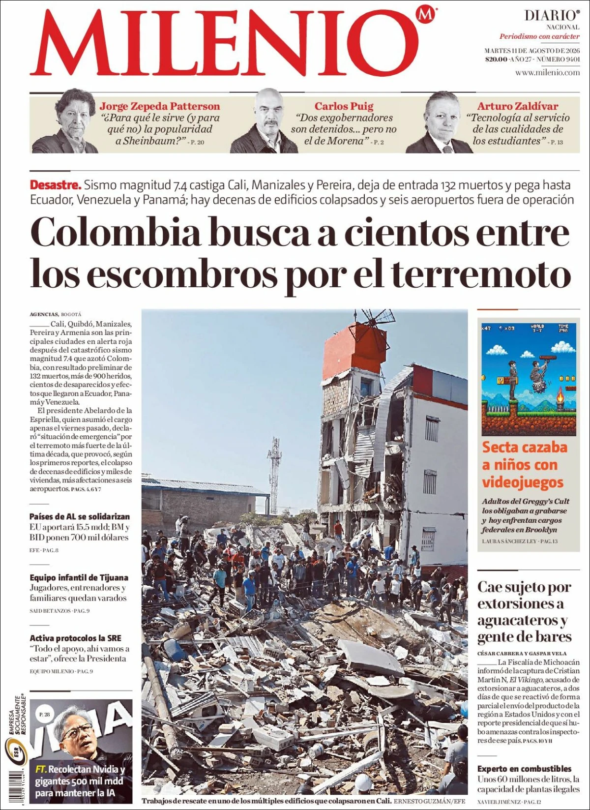 Portada de Milenio