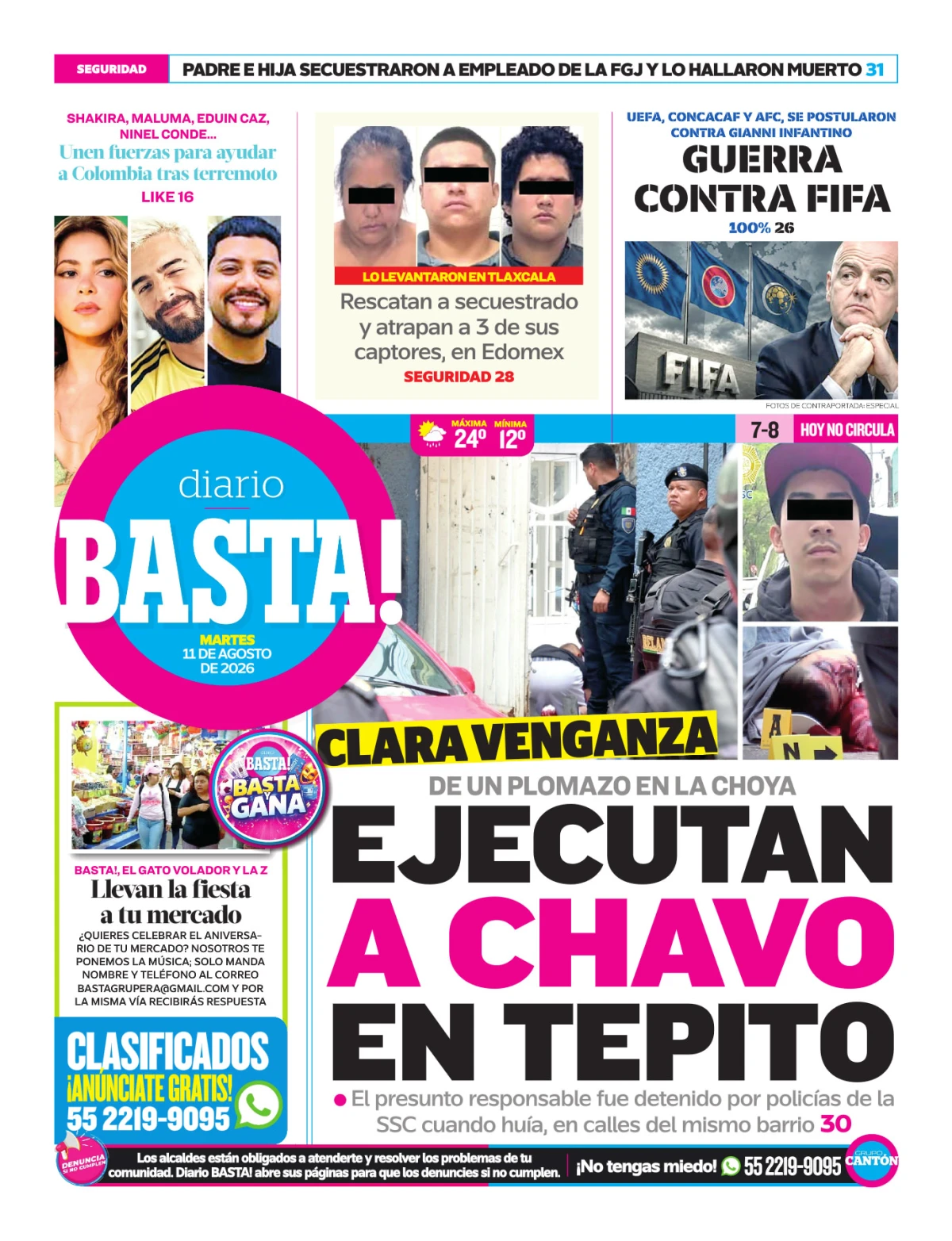 Portada de Basta! (contraportada)