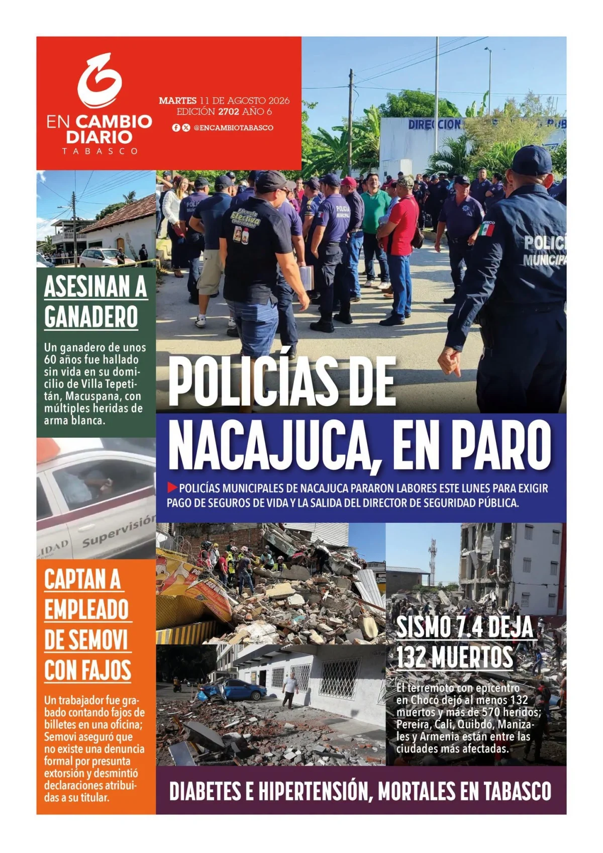 Portada de En Cambio - Tabasco (contraportada)