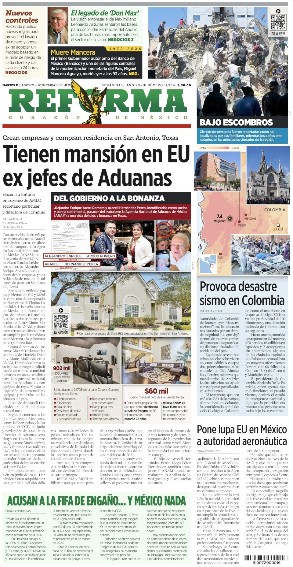 Portada de Reforma