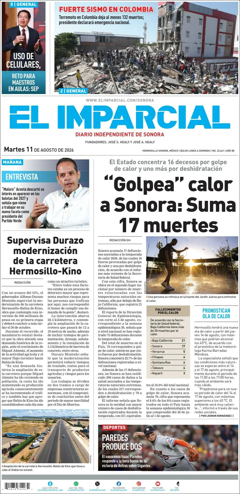 Portada de El Imparcial