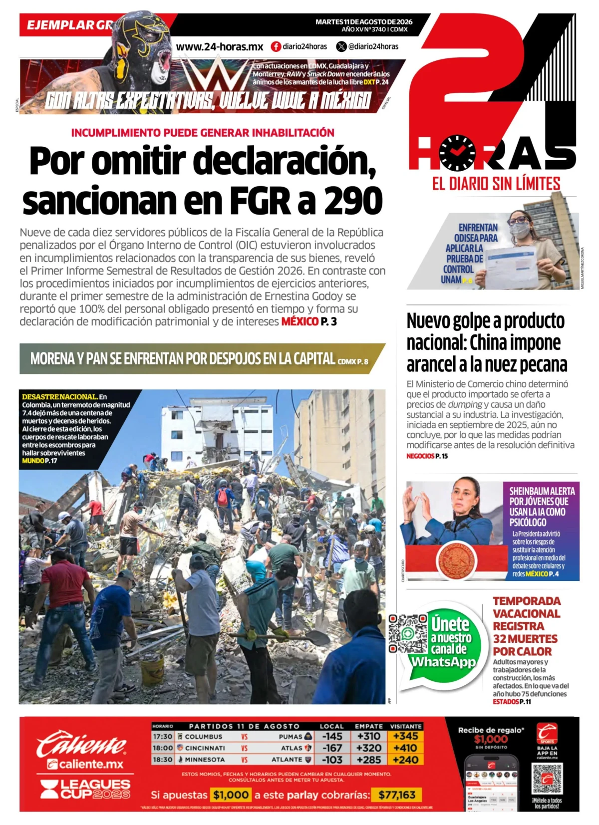 Portada de 24 Horas