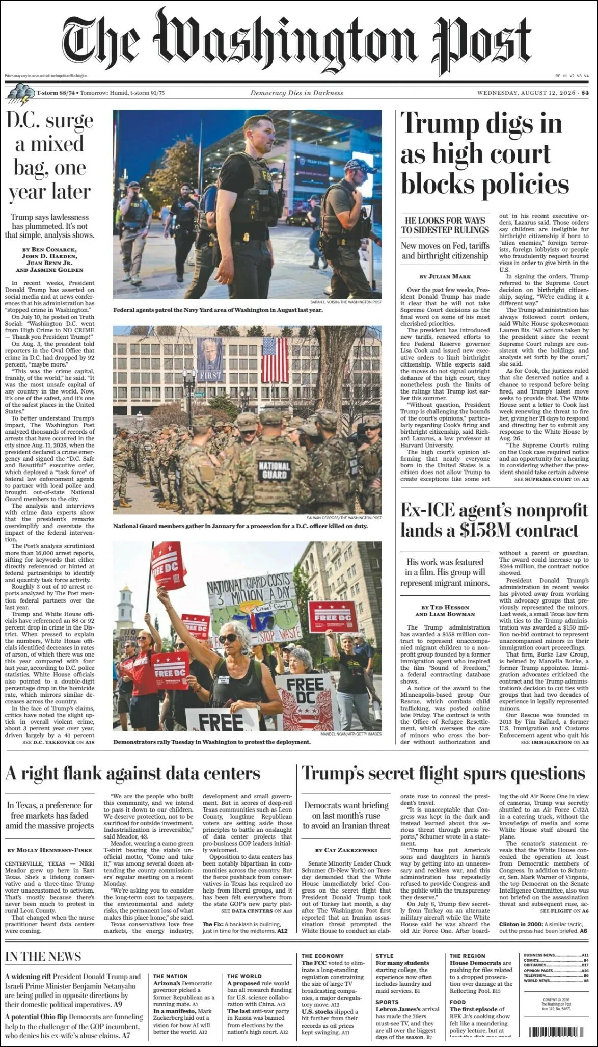 Portada de The Washington Post