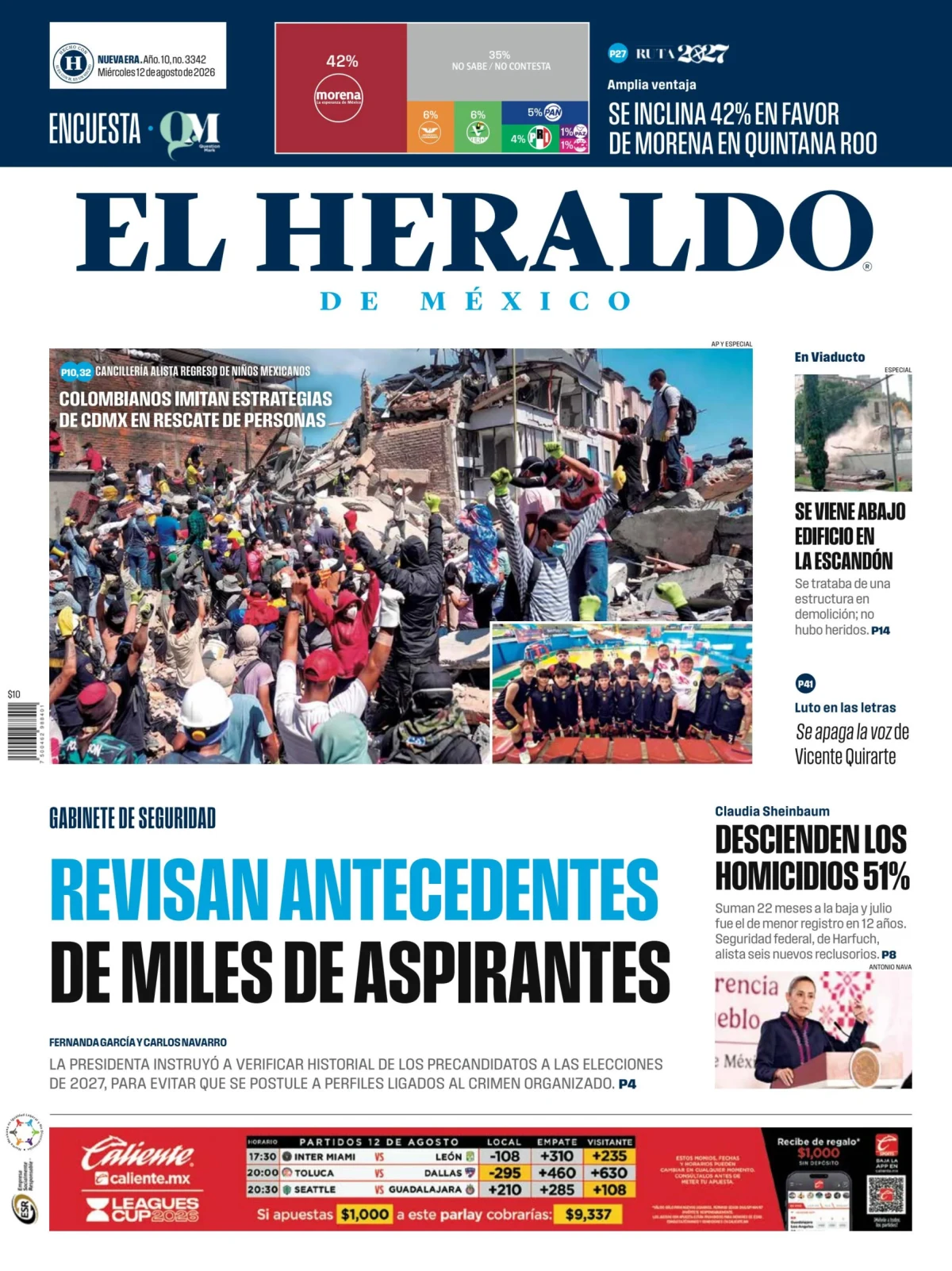 Portada de El Heraldo de Mexico