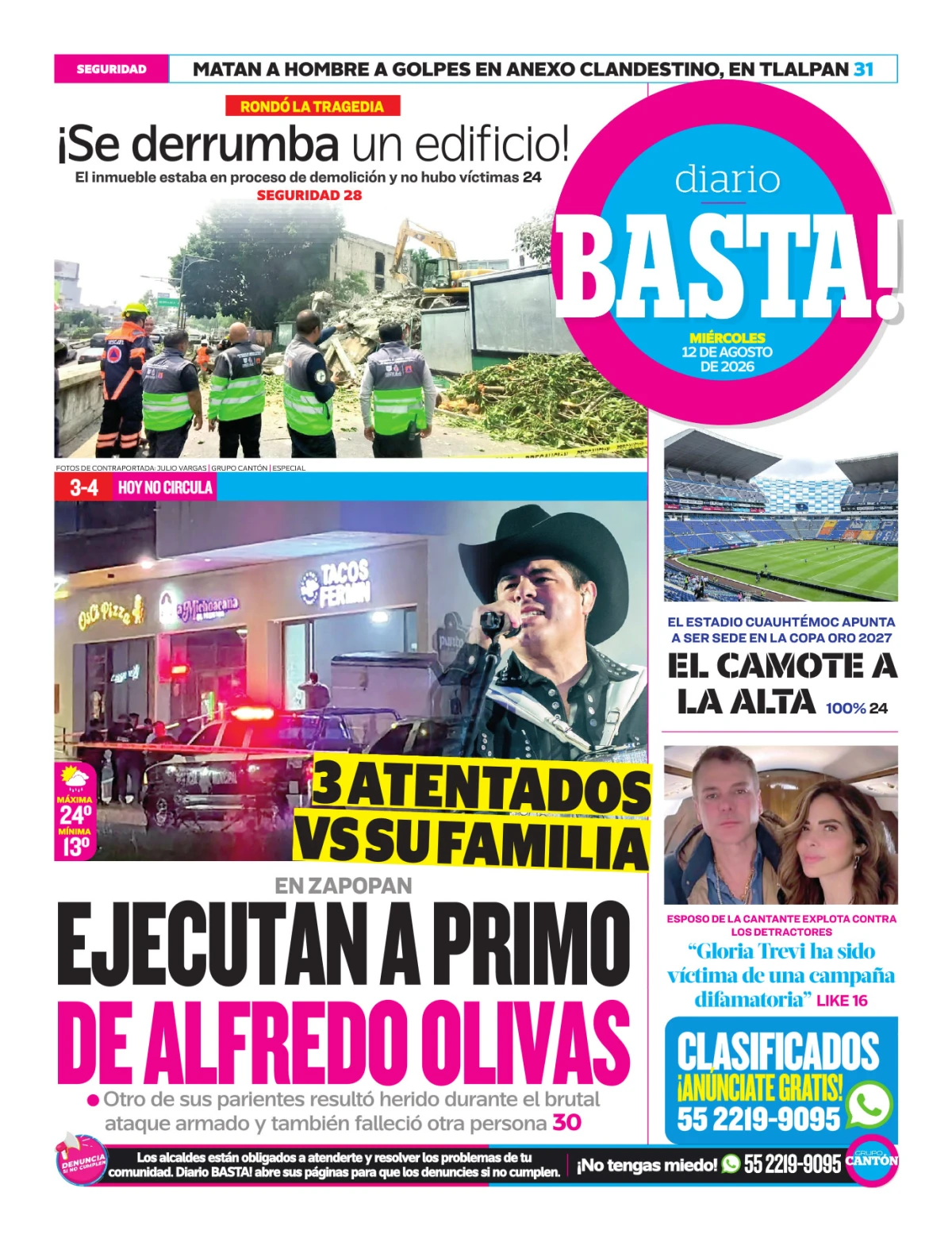 Portada de Basta! (contraportada)