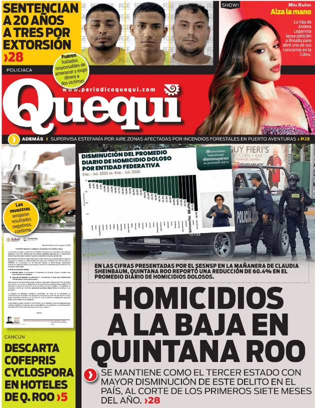 Portada de Quequi (contraportada) del miércoles, 12 de agosto de 2026