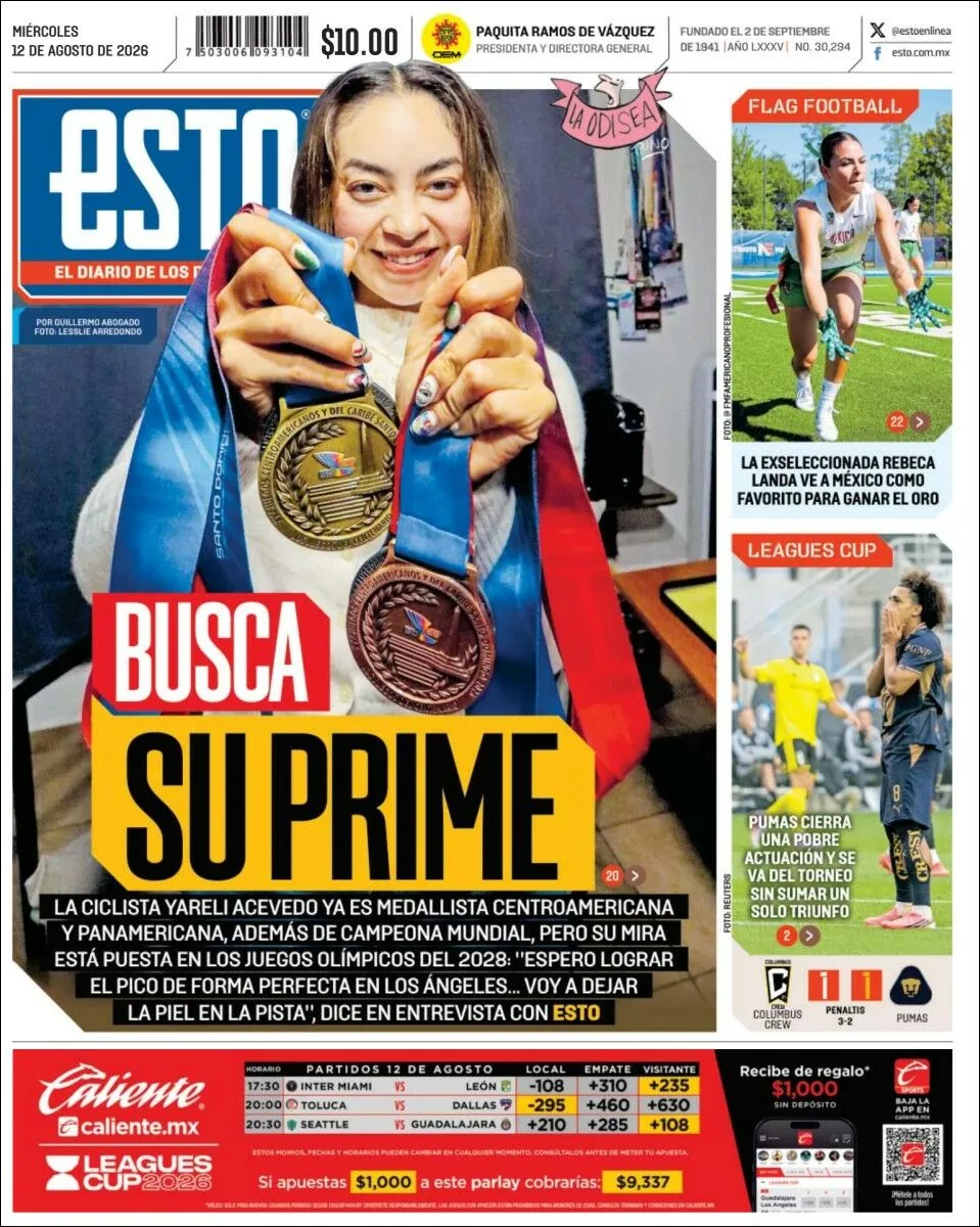 Portada de Esto del miércoles, 12 de agosto de 2026