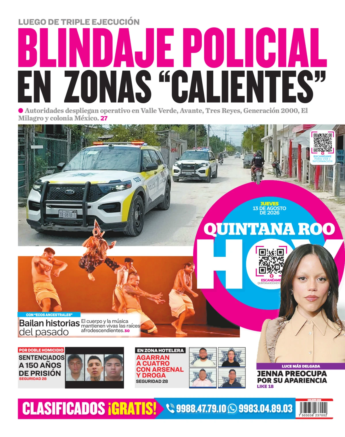 Portada de Quintana Roo Hoy (contraportada)