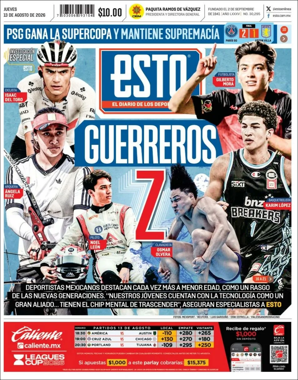 Portada de Esto del jueves, 13 de agosto de 2026