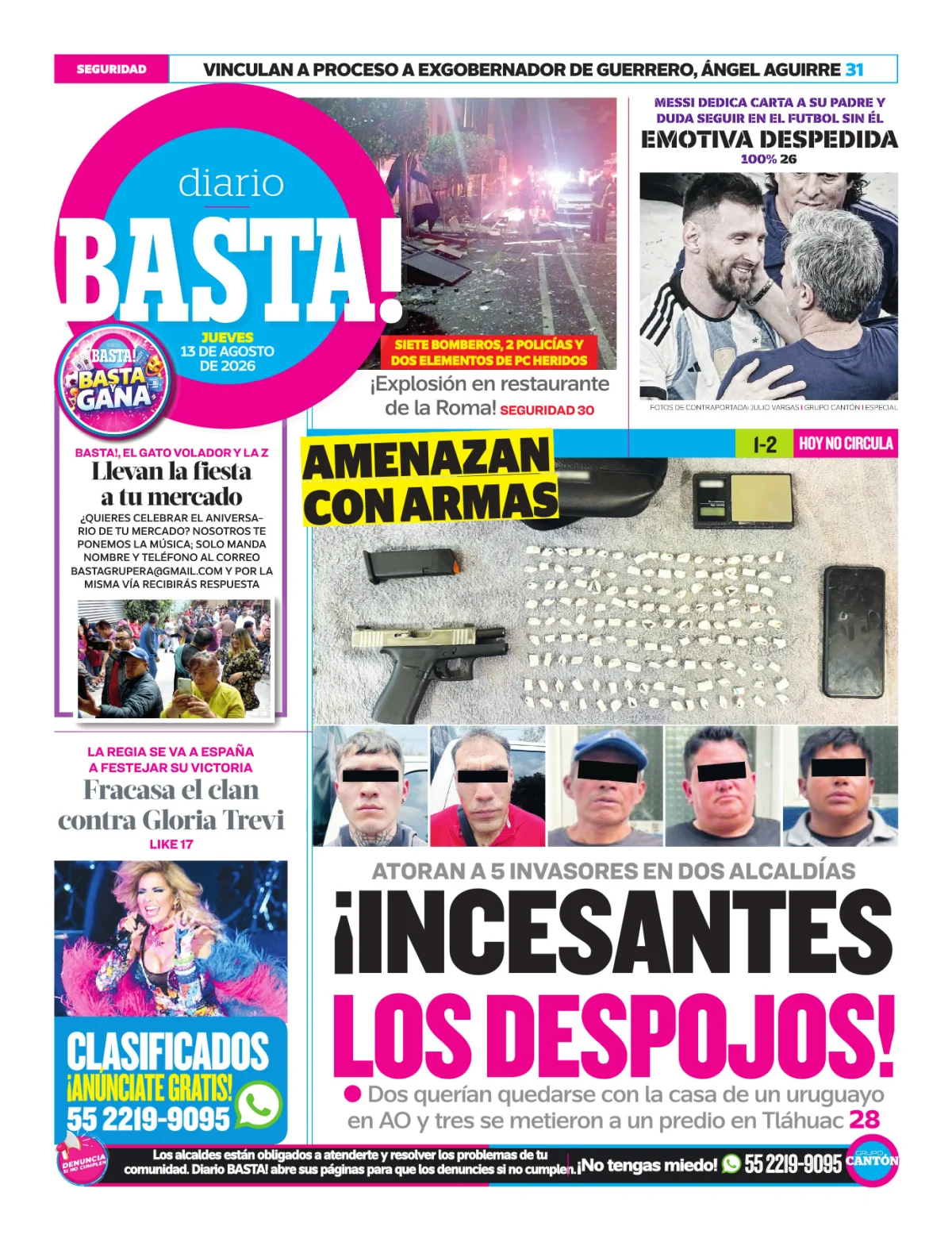 Portada de Basta! (contraportada)