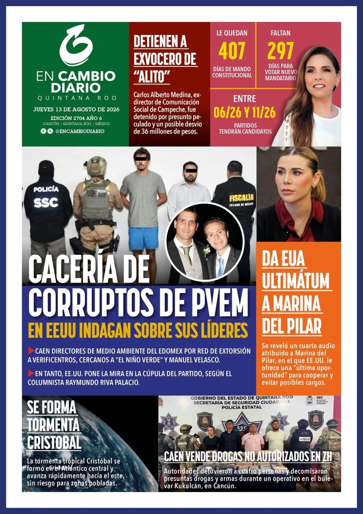 Portada de En Cambio - Quintana Roo (contraportada)