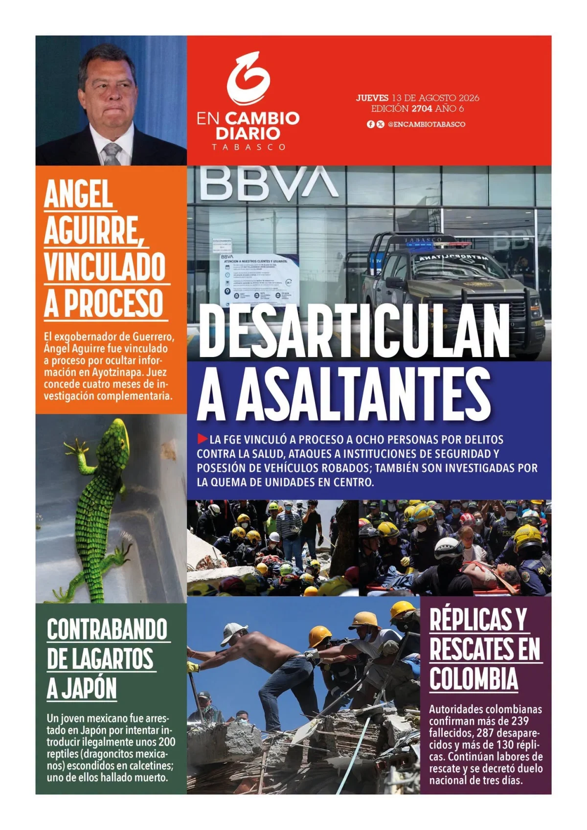 Portada de En Cambio - Tabasco (contraportada)