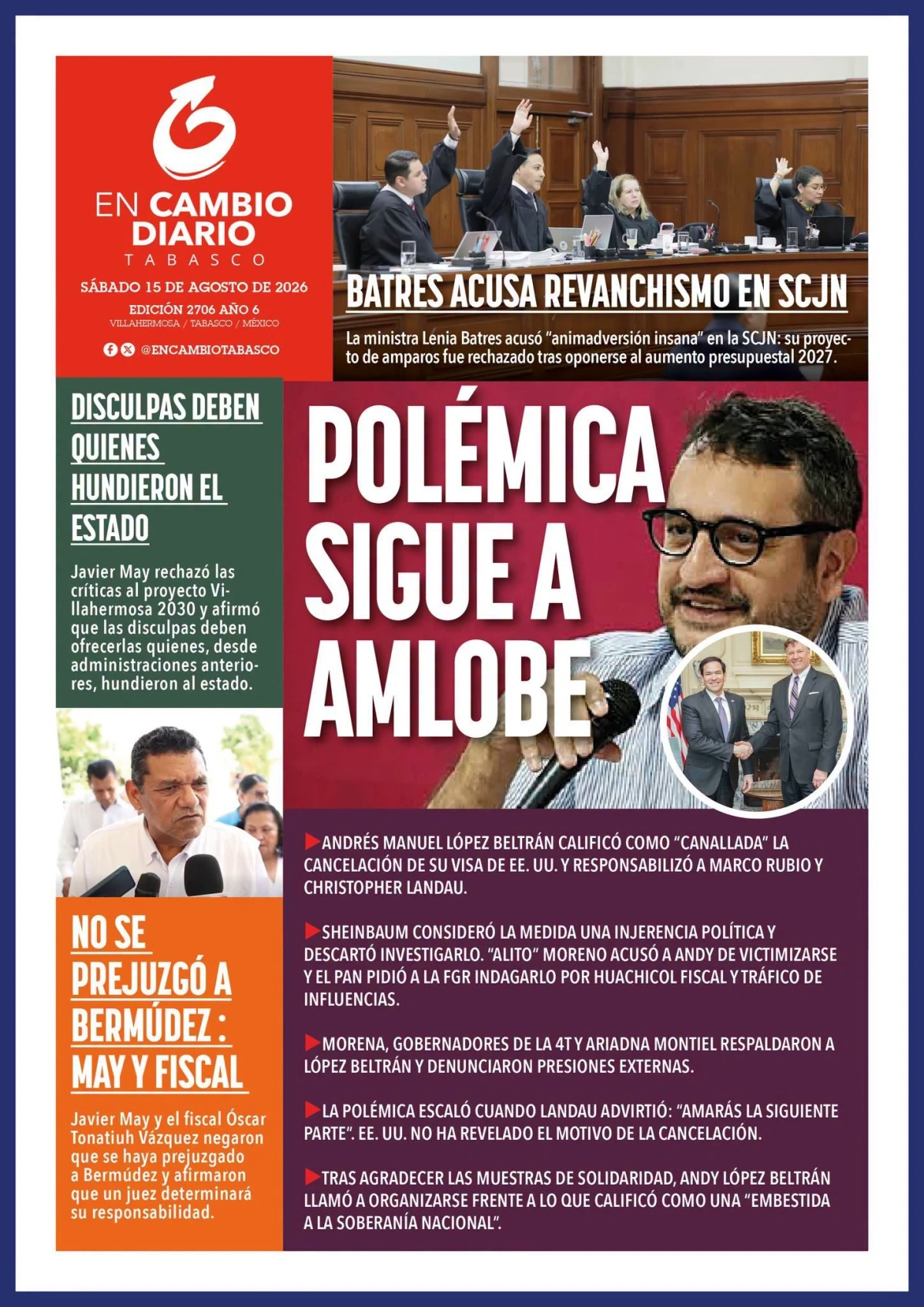 Portada de En Cambio - Tabasco (portada)
