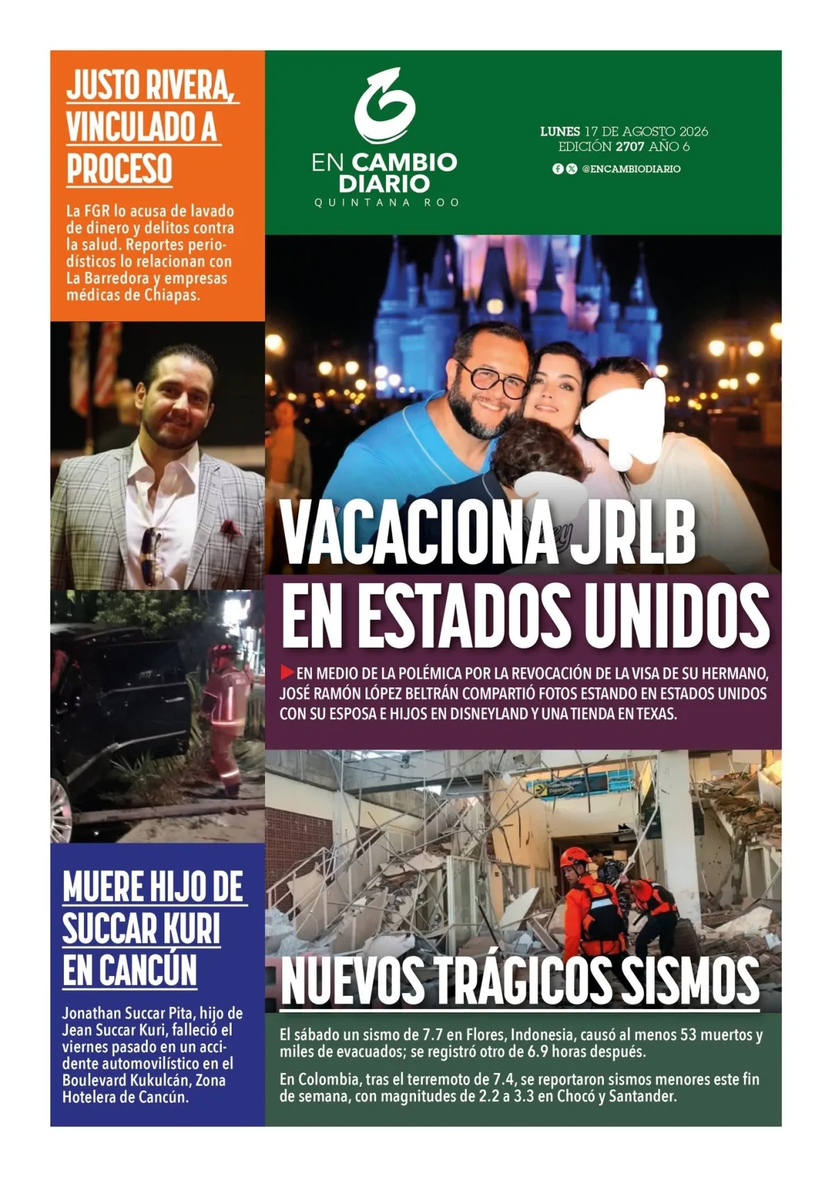 Portada de En Cambio - Quintana Roo (contraportada)