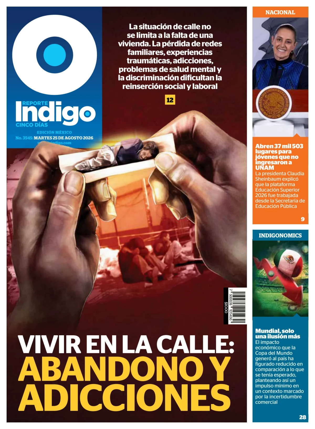 Portada de Reporte Indigo Nacional del martes, 25 de agosto de 2026
