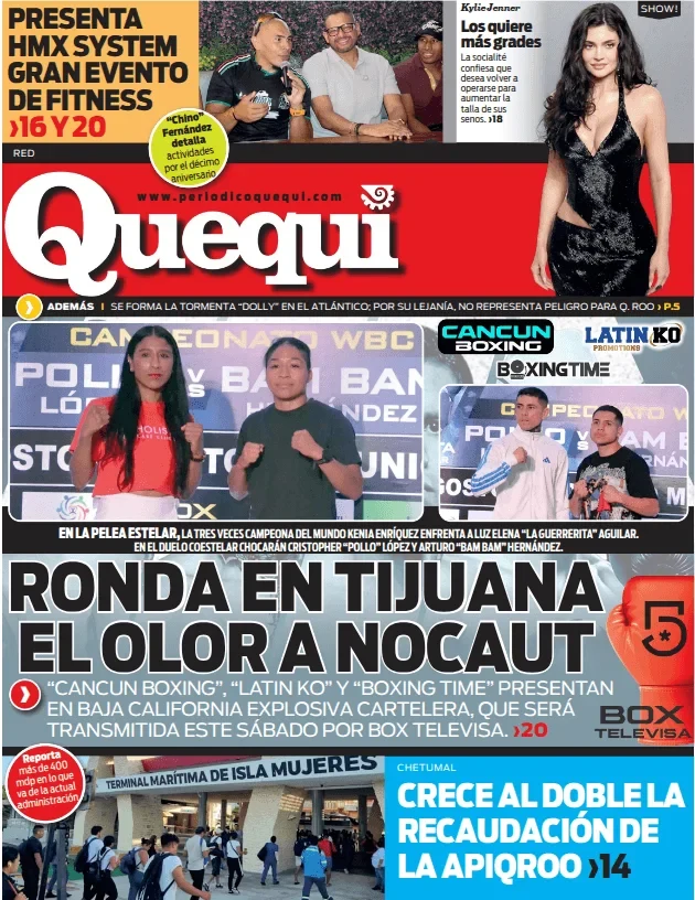 Portada de Quequi (contraportada) del viernes, 28 de agosto de 2026
