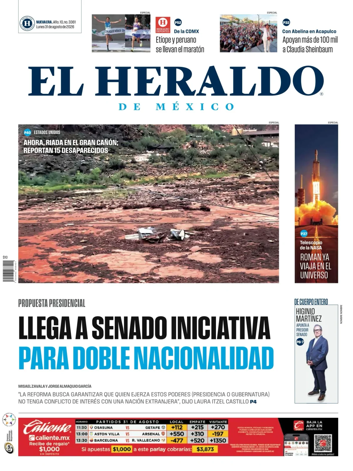 Portada de El Heraldo de Mexico
