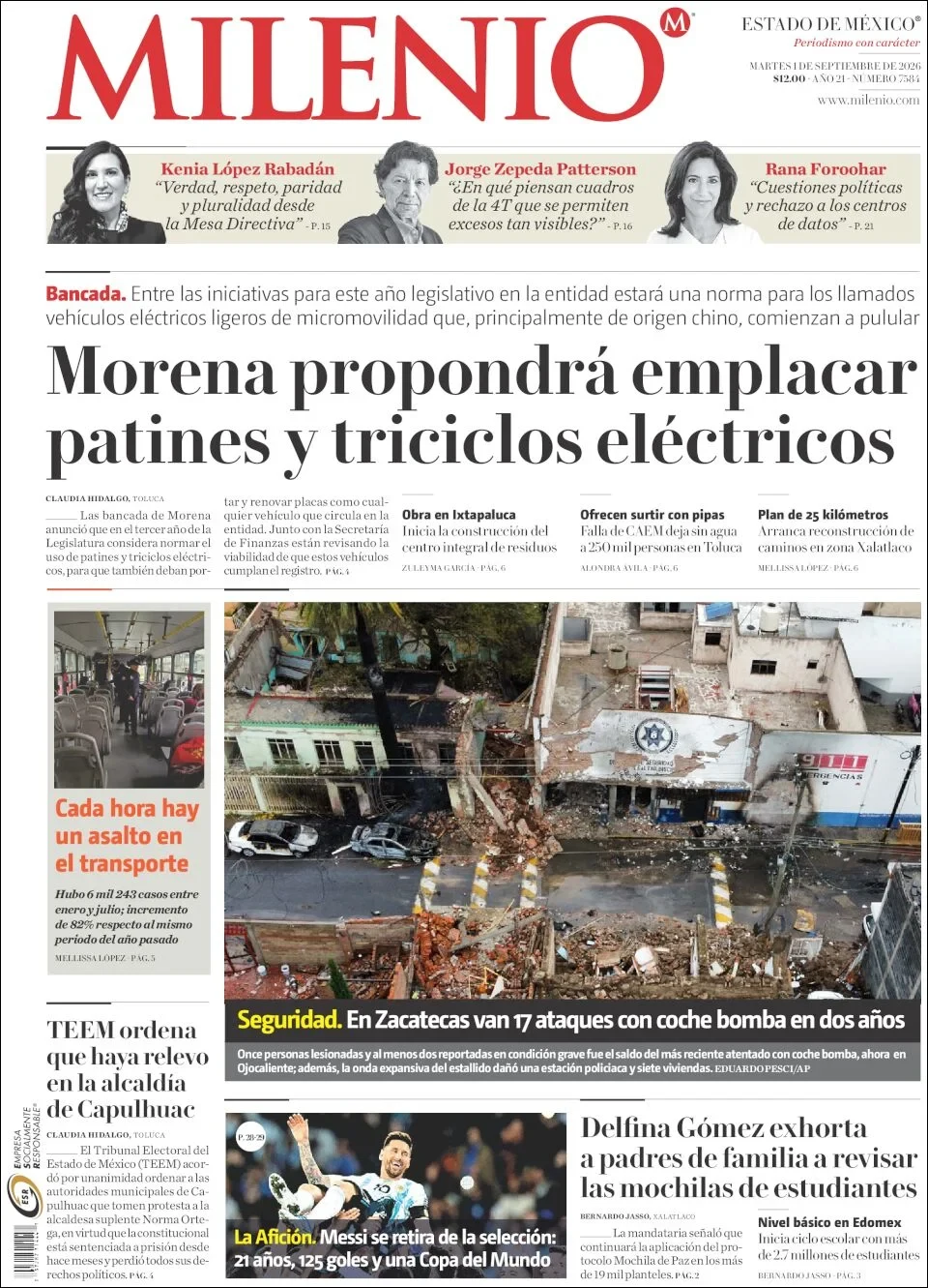Portada de Milenio Edo de Mexico