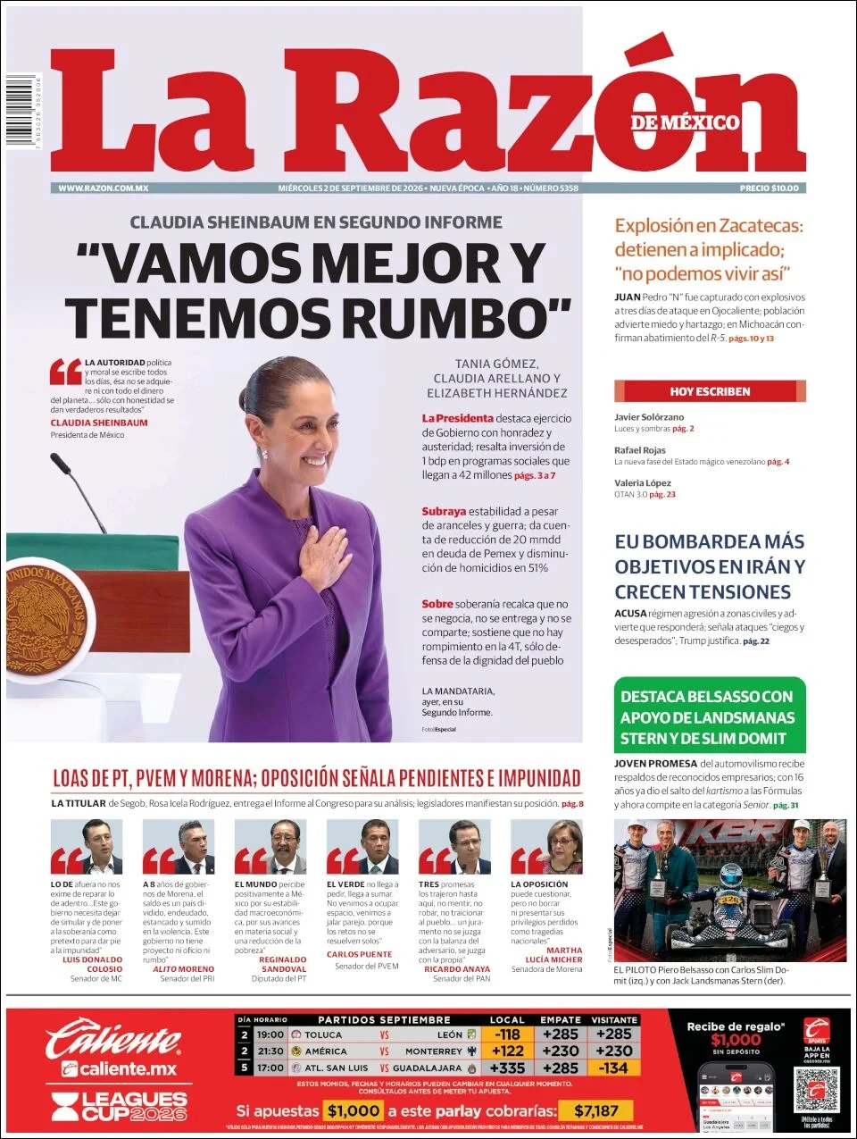 Portada de La Razon