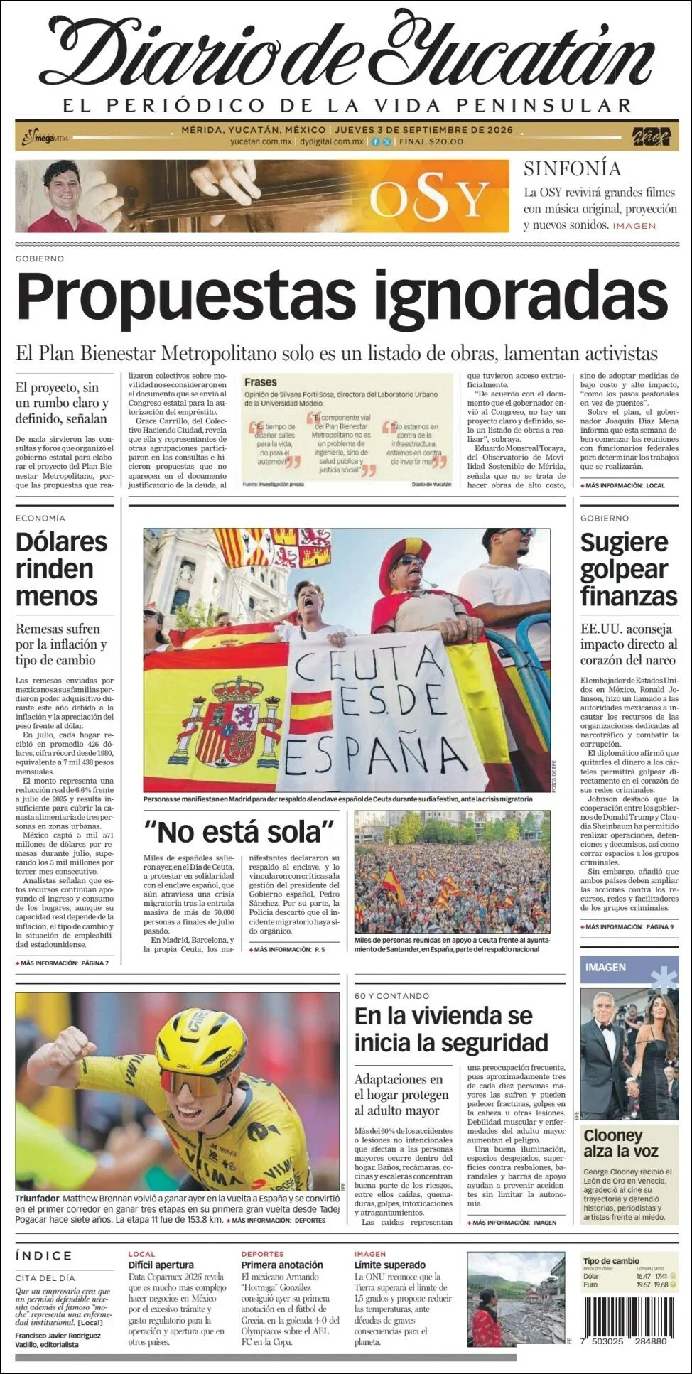 Portada de Diario de Yucatán