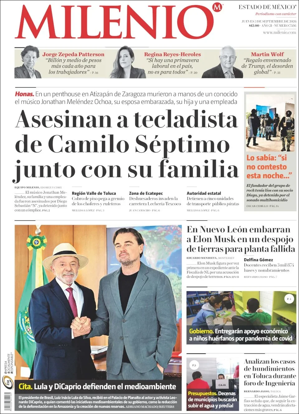 Portada de Milenio Edo de Mexico