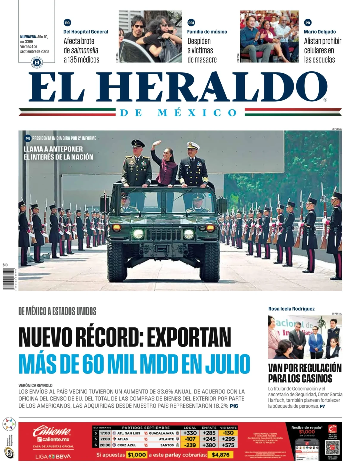 Portada de El Heraldo de Mexico