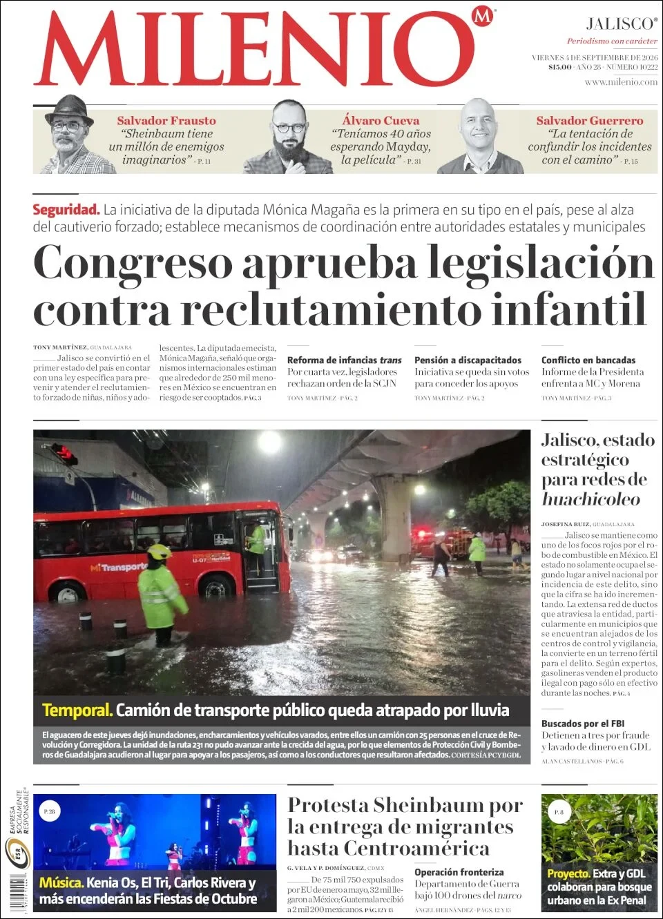Portada de Milenio Jalisco