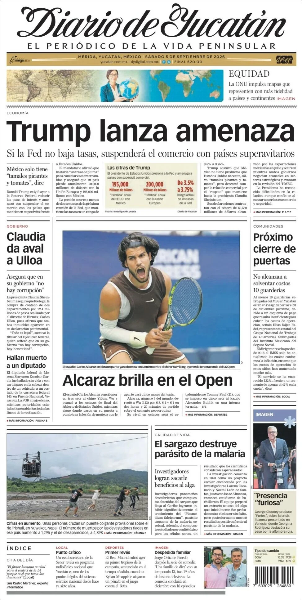 Portada de Diario de Yucatán