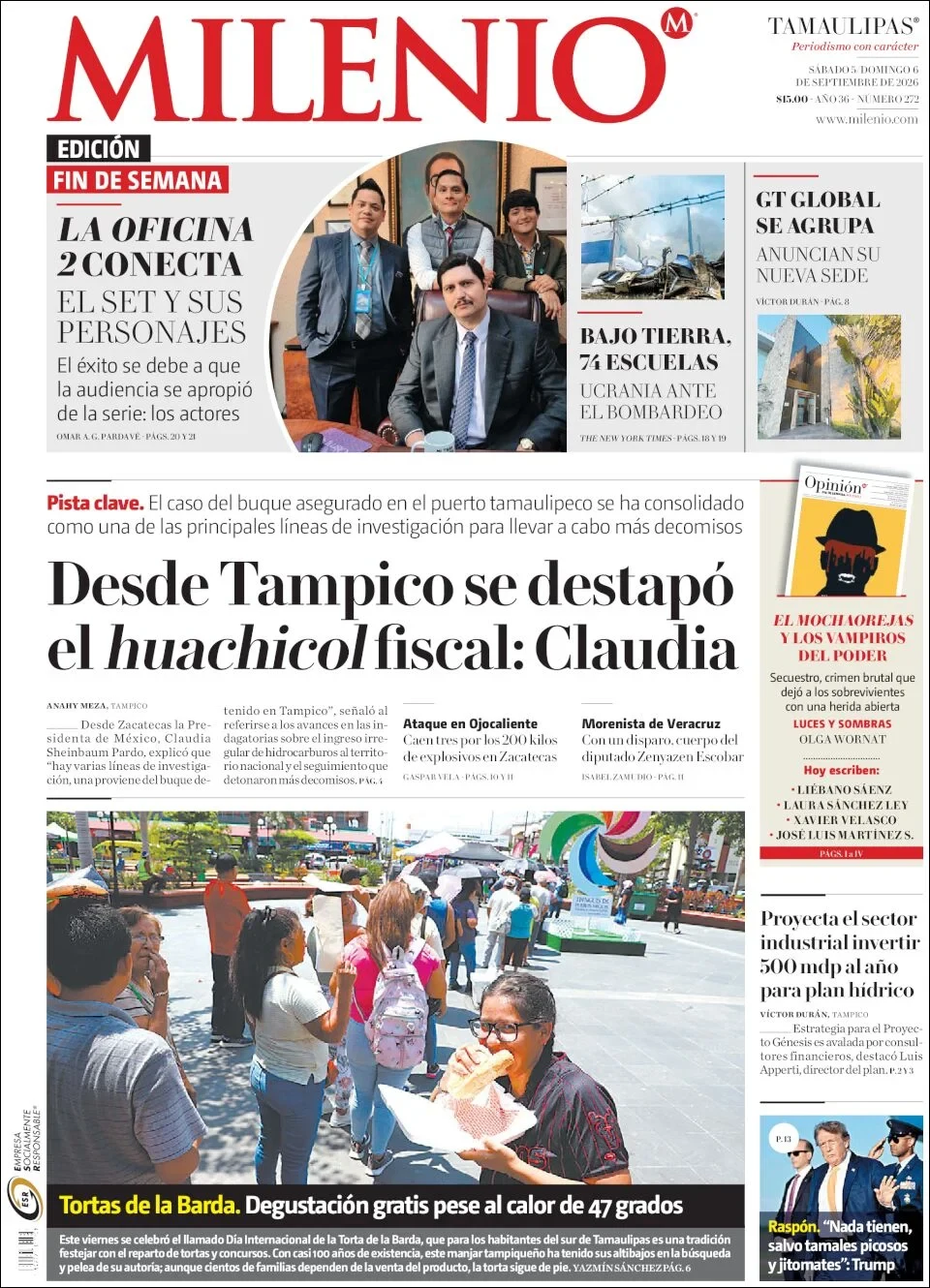 Portada de Milenio Tamaulipas