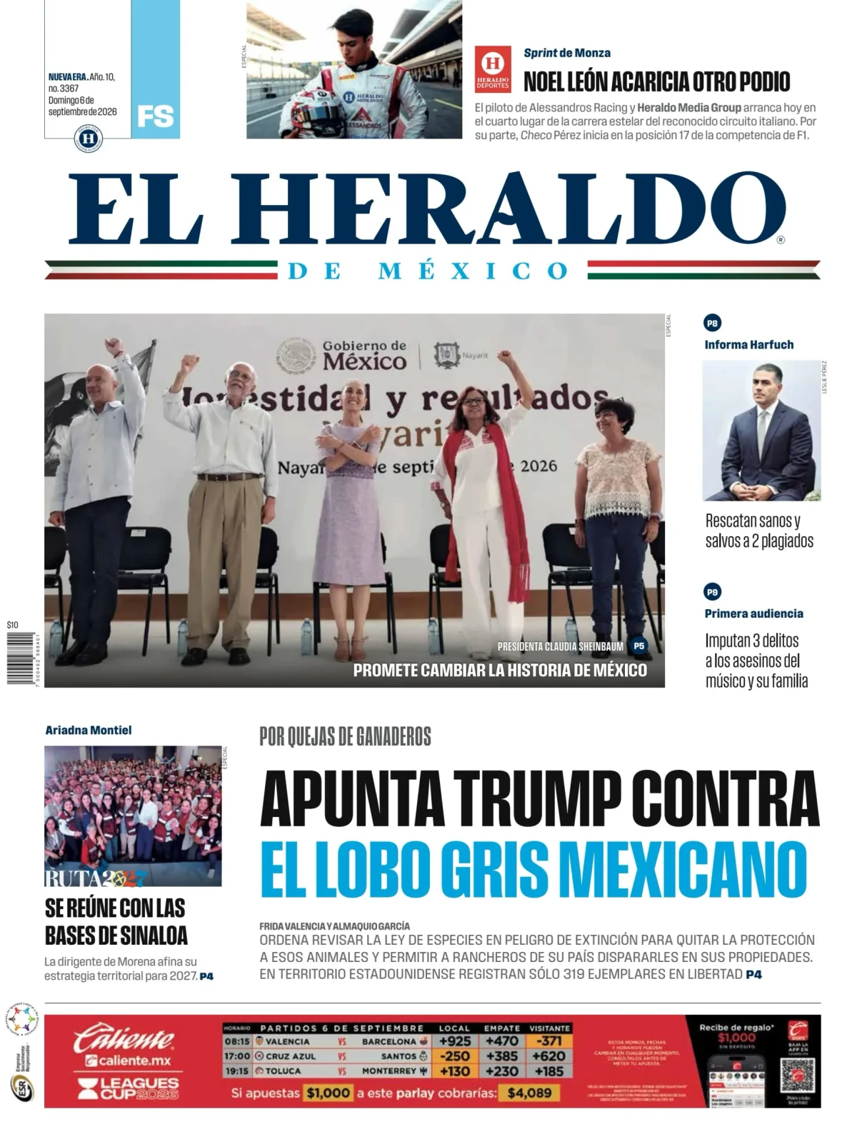 Portada de El Heraldo de Mexico