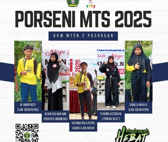 Siswa Siswi MTs Darut Taqwa 1 Watukosek Mengikuti PORSENI KKM MTsN 2 Pasuruan