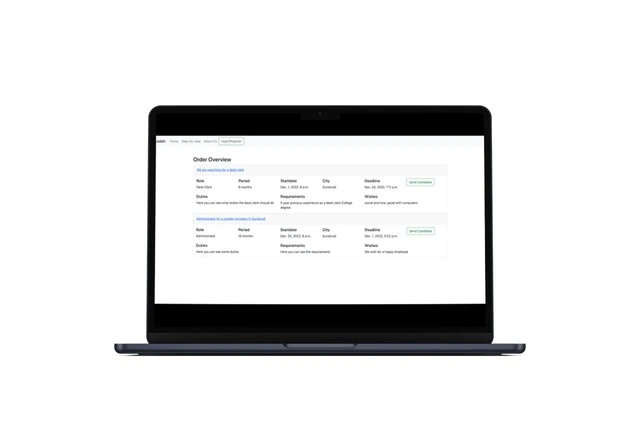 Image showing our application on a desktop