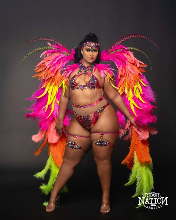 Revel Nation Firebird Pink costume, Miami Carnival 2025
