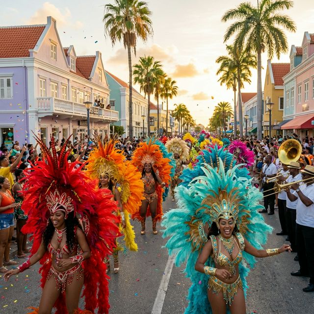 Aruba Carnival 2027 masquerader in costume