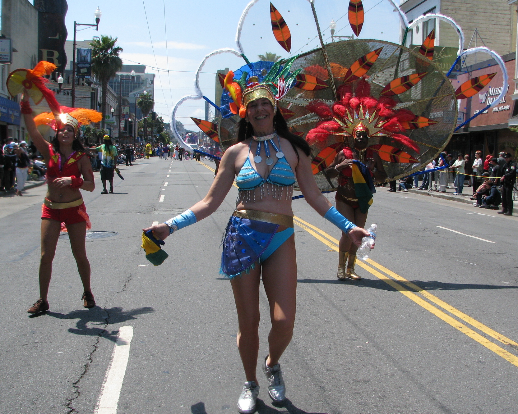 Caribbean carnival masqueraders