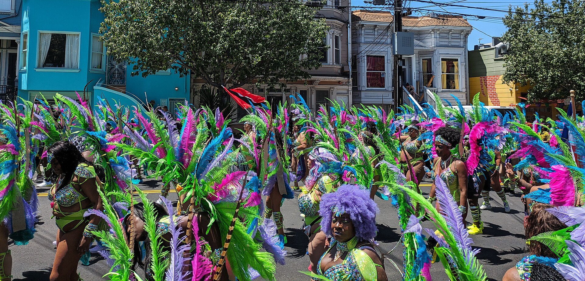 Caribbean carnival masqueraders