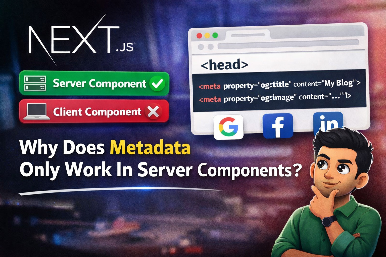 Next js metadata not working?
