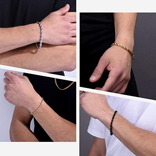 Vue 2 de Gourmette Homme Plaque Or