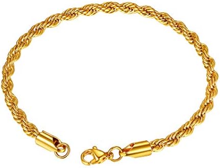 Vue 5 de Gourmette Homme Plaque Or