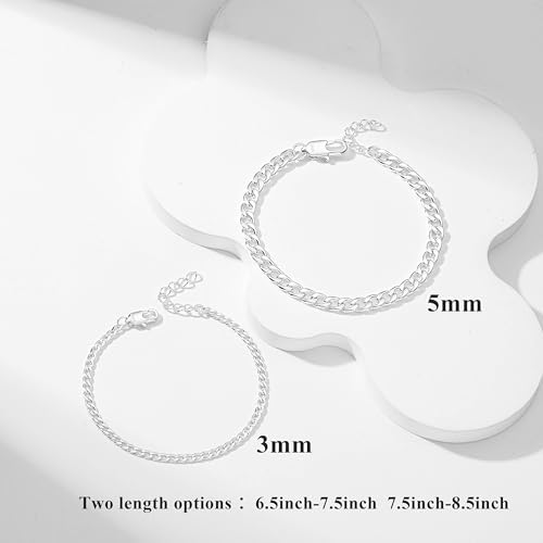 Vue 5 de Bracelet Cubain En Argent