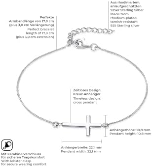 Vue 2 de Bracelet Maille Forcat Croix