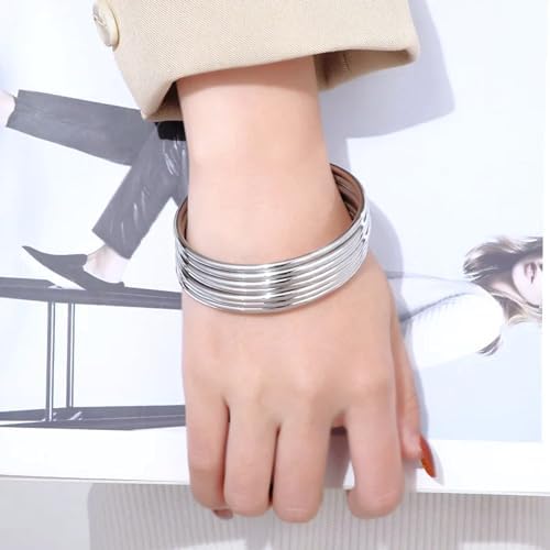 Vue 3 de Bracelet Femme Jonc Rond