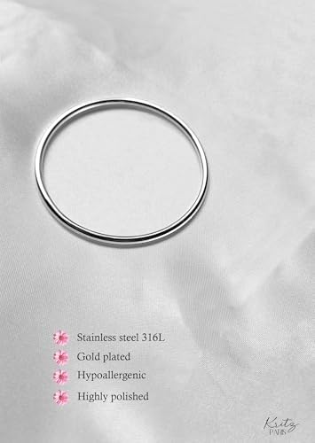 Vue 4 de Bracelet Femme Jonc Rond