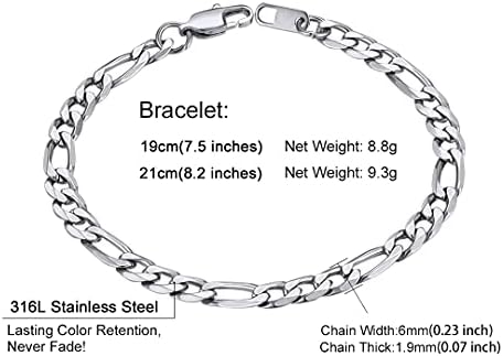 Vue 4 de Gourmette Homme Acier Inoxydable