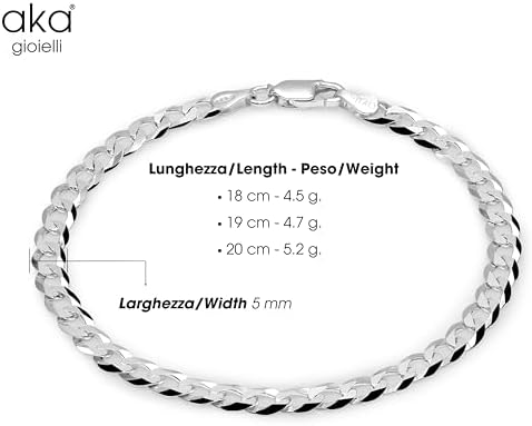 Vue 2 de Bracelet Argent Massif Chaine
